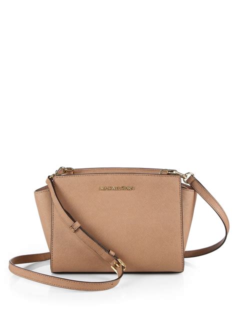 michael kors selma satchel medium dark khaki|Michael Kors saffiano satchel.